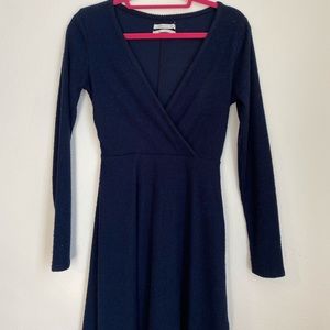 Urban Outfitters Blue V-Neck Sweater Dress